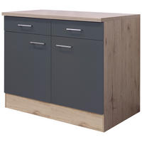 Unterschrank Morena grau matt B/H/T: ca. 100x85x60 cm Morena - Eiche/Basalt (100,00/85,00/60,00cm) - Flex-Well