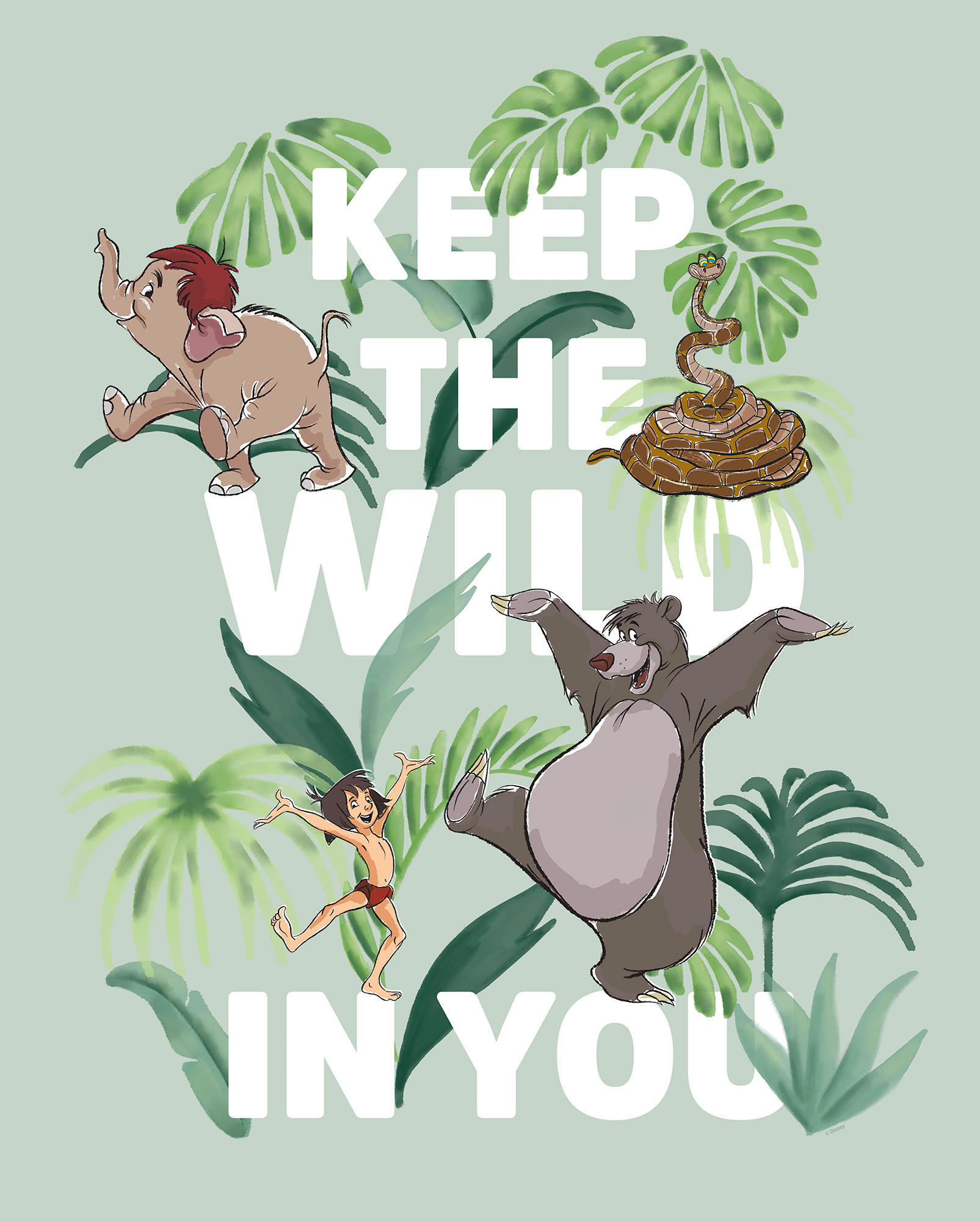 Komar Poster Jungle Book Keep the Wild Disney B/L: ca. 40x50 cm günstig online kaufen