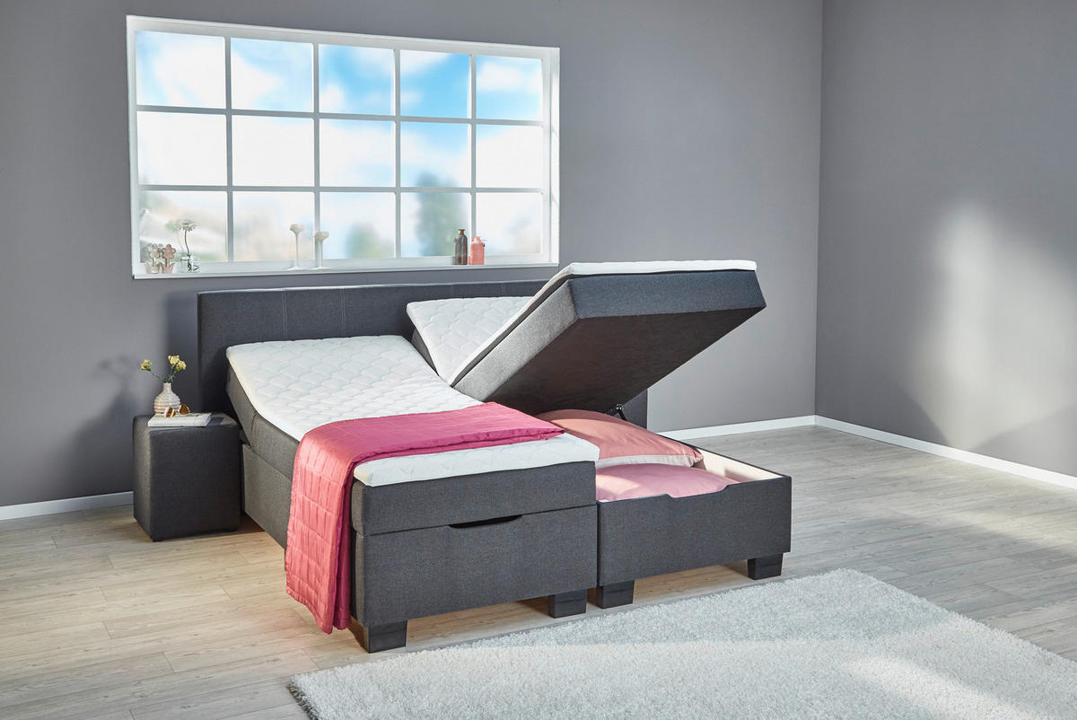 Boxbett Trevi anthrazit Liegefläche B/L: ca. 180x200 cm Trevi - anthrazit (180,00/56,00/200,00cm)