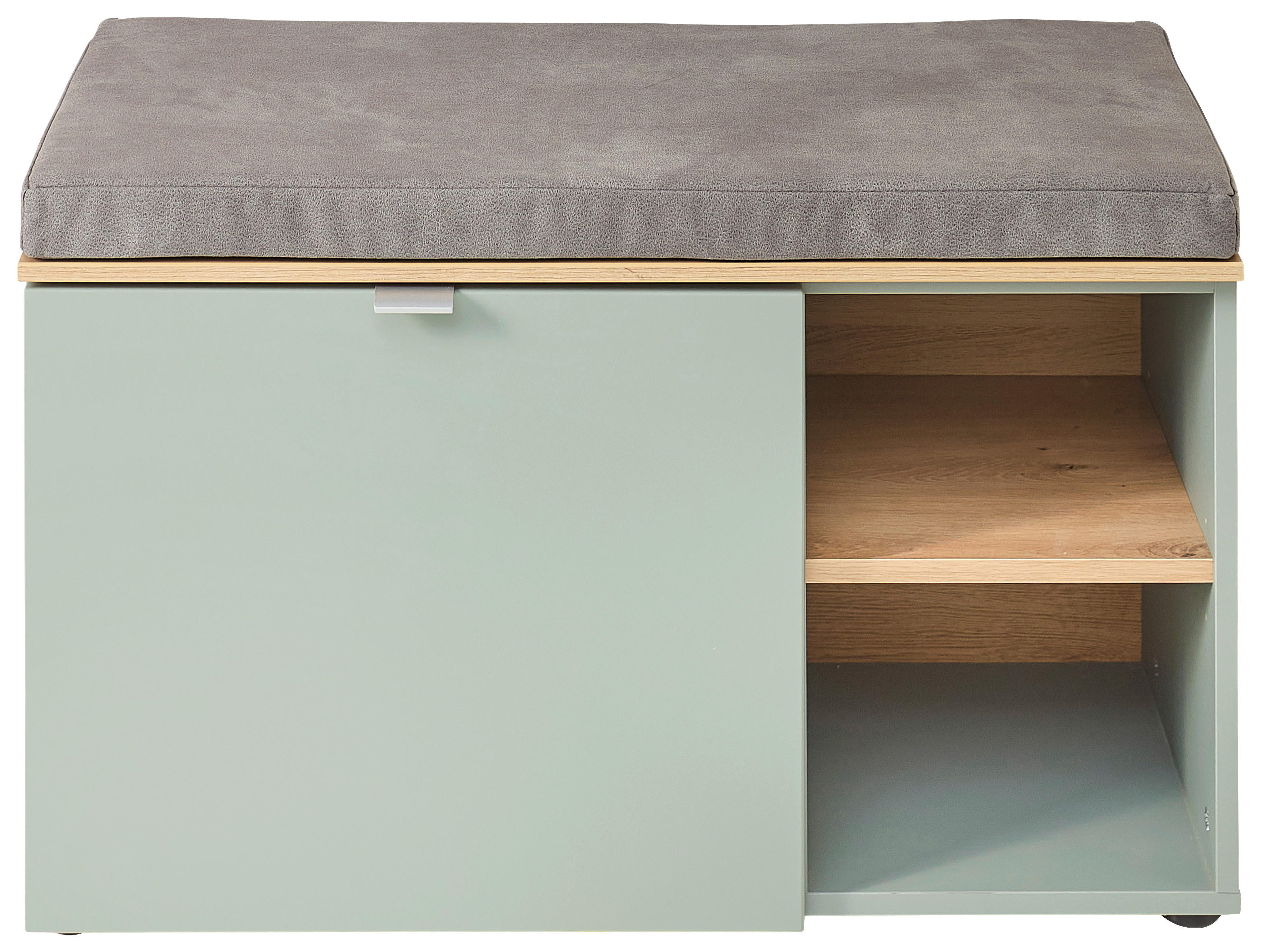 Sitzbank Bari salbei Eiche Artisan Nachbildung B/H/T: ca. 78x50x38 cm Bari - Eiche/salbei (78,00/50,00/38,00cm)