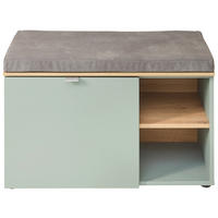 Sitzbank Bari salbei Eiche Artisan Nachbildung B/H/T: ca. 78x50x38 cm Bari - Eiche/salbei (78,00/50,00/38,00cm)