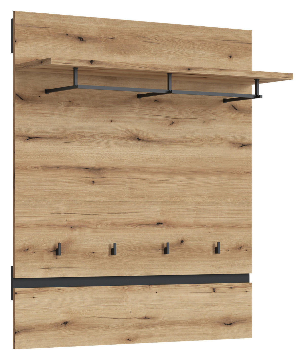 Garderobenpaneel Corte Eiche Evoke Coast Nachbildung anthrazit B/H/T: ca. 100x117x29 cm Corte - Eiche/anthrazit (100,00/117,00/29,00cm)