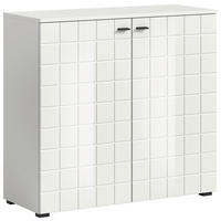 Kommode Monte weiß weiß Hochglanz B/H/T: ca. 92x86x37 cm Monte - weiß (92,00/86,00/37,00cm)