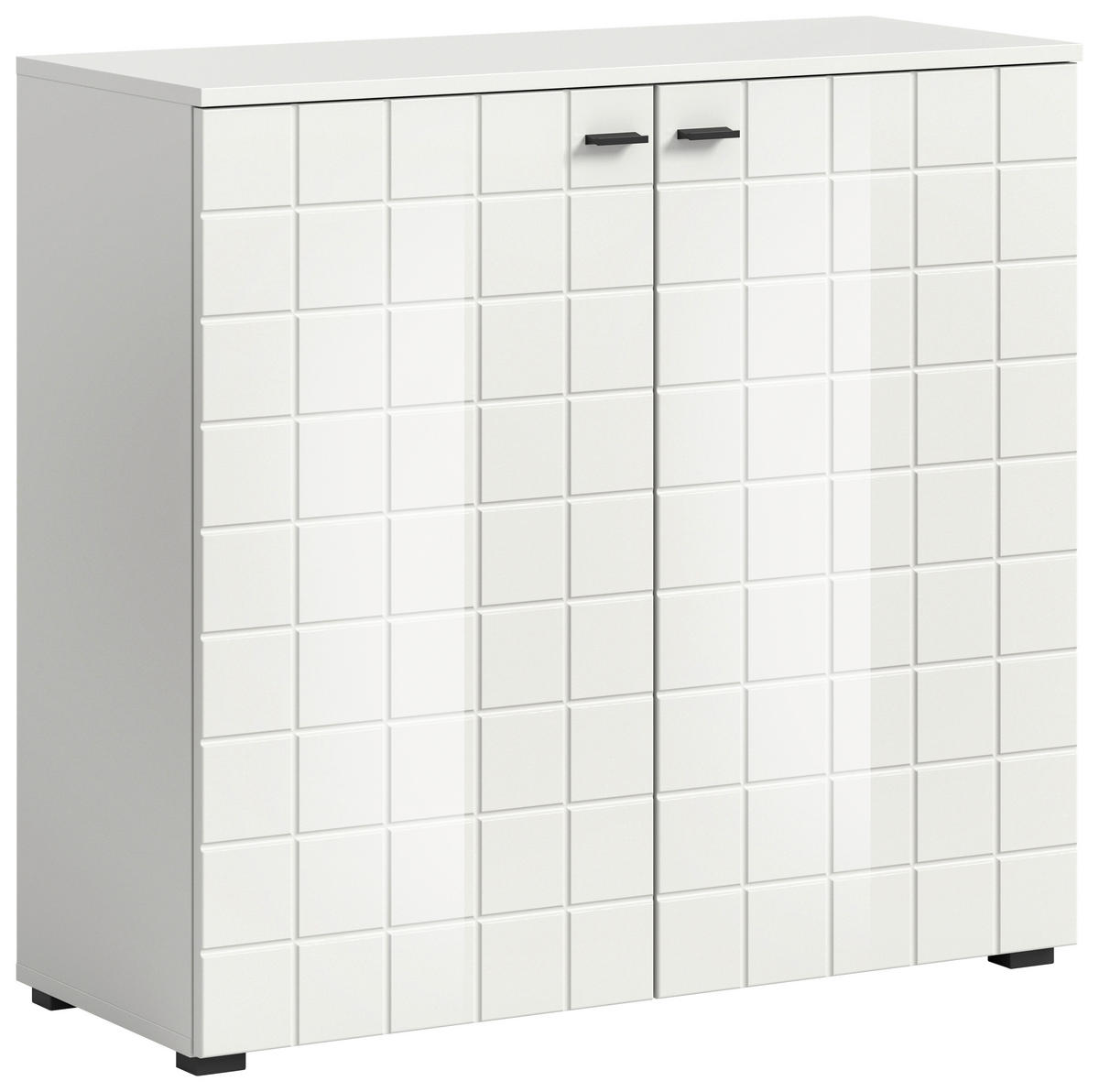 Kommode Monte weiß weiß Hochglanz B/H/T: ca. 92x86x37 cm Monte - weiß (92,00/86,00/37,00cm)