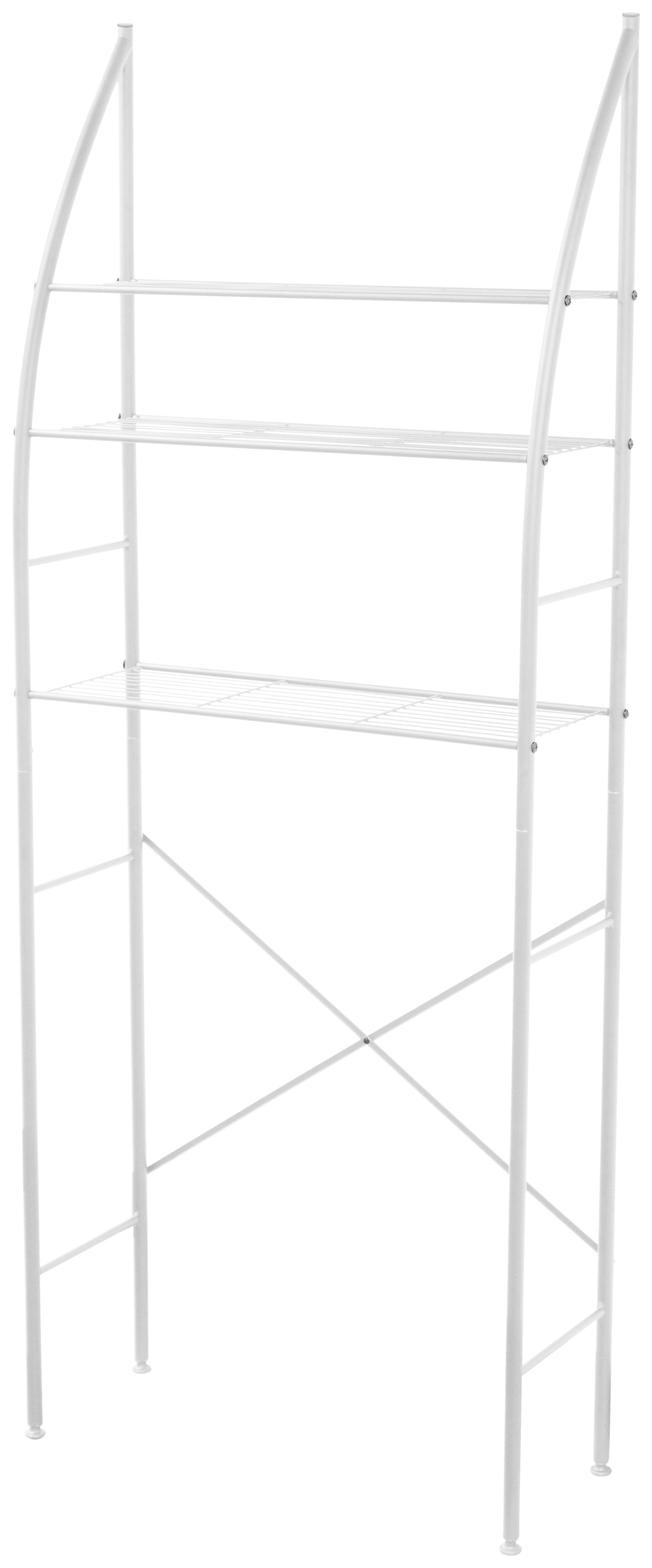 Regal weiß Stahl B/H/L: ca. 25x166x66 cm Waschmaschinenregal - weiß (66,00/25,00/166,00cm)