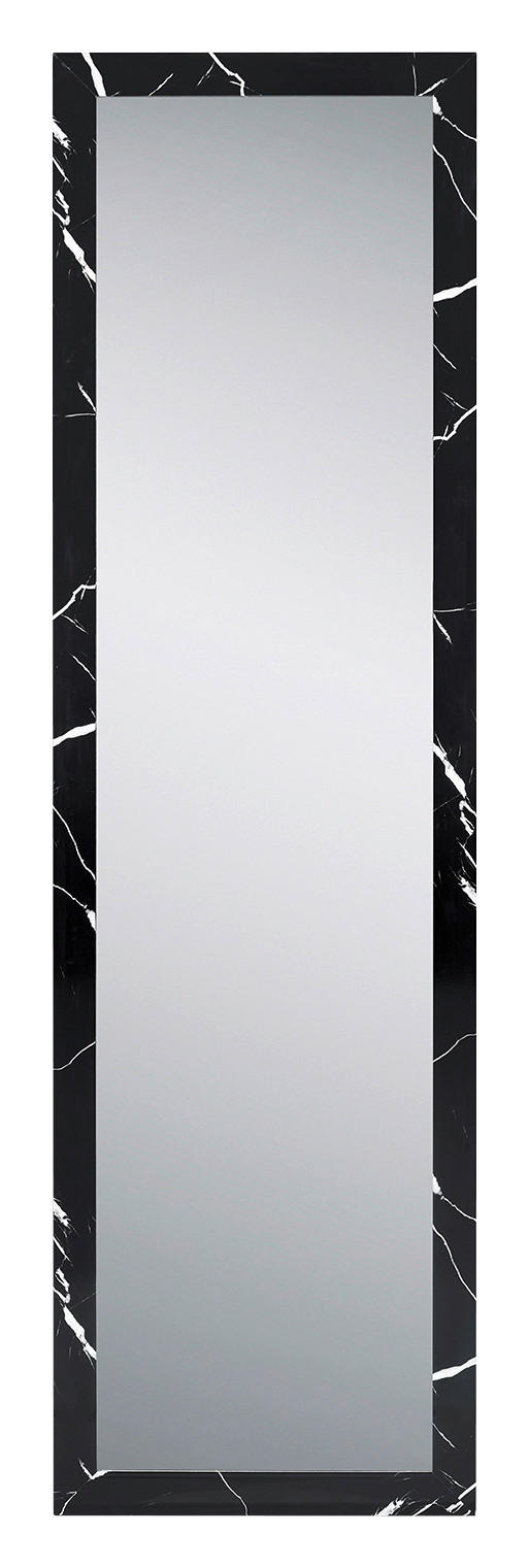 Türhängespiegel Babsy schwarz Marmor Optik B/H/T: ca. 37x127x2 cm Babsy - schwarz (37,00/127,00/2,00cm)