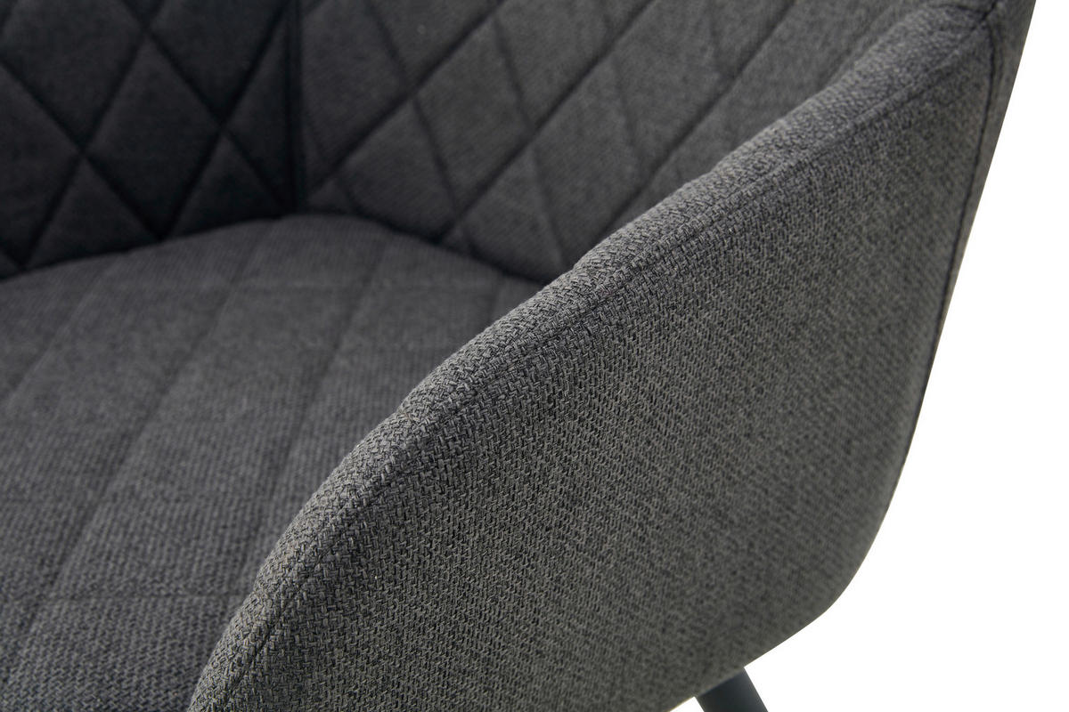 Stuhl LEA, 2er Set anthrazit schwarz Webstoff B/H/T: ca. 56x83x60 cm LEA, 2er Set - schwarz/anthrazit (56,00/83,00/60,00cm) - xonox.home