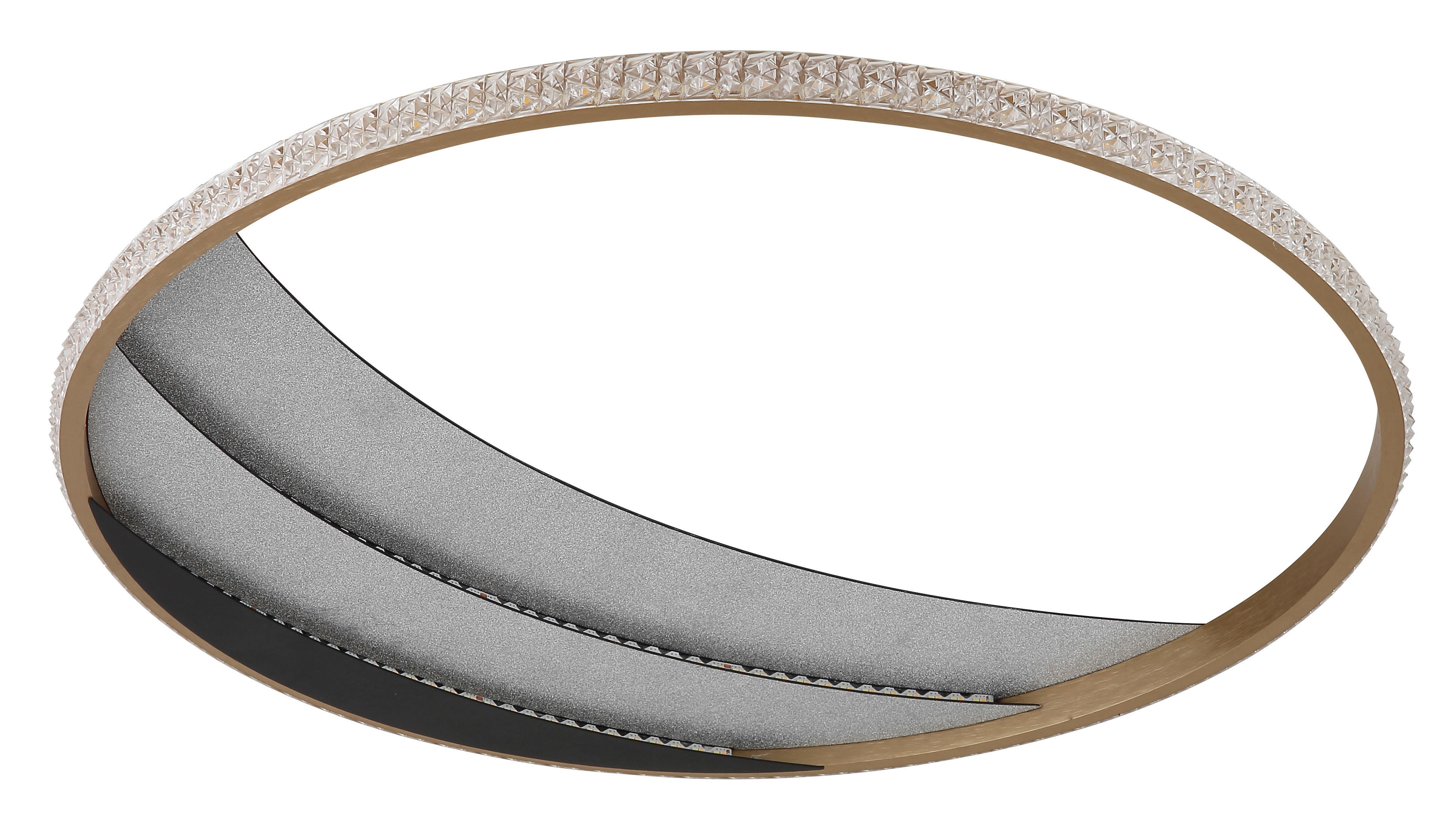 GLOBO Deckenleuchte gold klar schwarz Metall Kunststoff Aluminium H/D: ca. 6x52 cm 1 Brennstellen Constance - gold/klar (52,00/6,00cm) - GLOBO