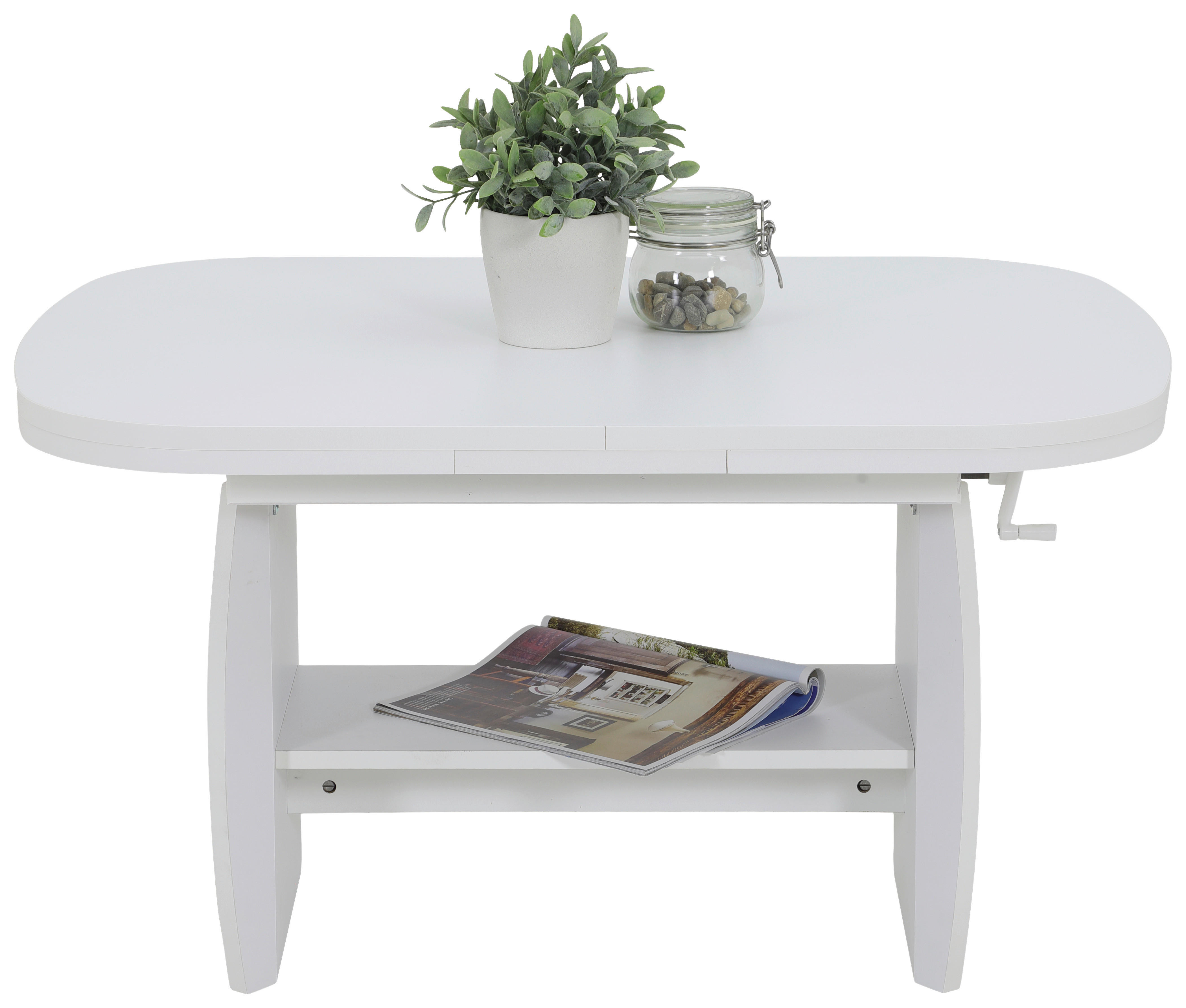 Couchtisch Michael III weiß B/H/T: ca. 142x62x68 cm Michael III - weiß (142,00/62,00/68,00cm) - Hela