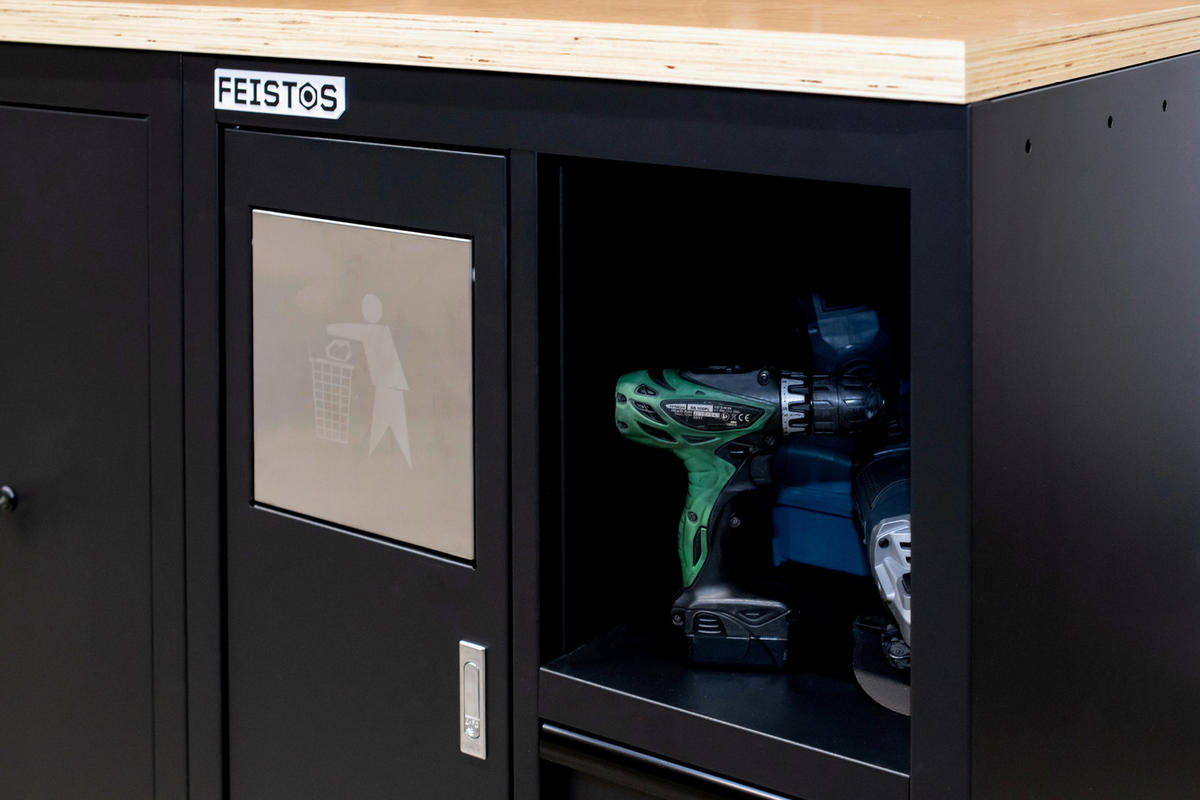 Werkzeugschrank EOS Blackline schwarz B/H/L: ca. 204x200x61 cm EOS Blackline - schwarz (61,00/204,00/200,00cm) - Feistos