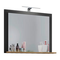Wandspiegel Lendas anthrazit Eiche Honig Nachbildung Holzwerkstoff B/H/T: ca. 60x65x17 cm Lendas - Eiche/anthrazit (60,00/65,00/17,00cm) - VCM Möbel