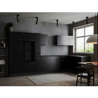 Winkelküche Oliver B/H/T: ca. 370x205x172 cm Oliver - granit/schwarz (370,00/205,00/172,00cm) - Respekta