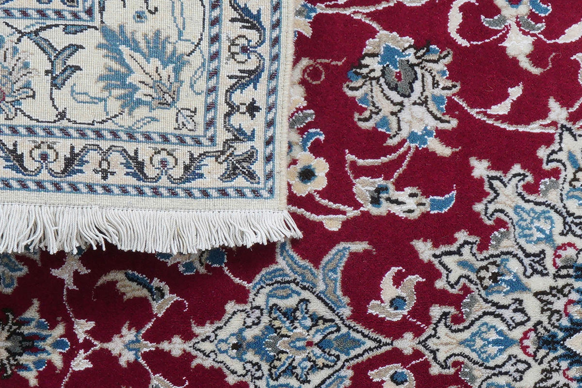 PersaTepp Teppich Nain Chorosan rot B/L: ca. 150x200 cm Nain Chorosan - blau/rot (150,00/200,00cm) - PersaTepp