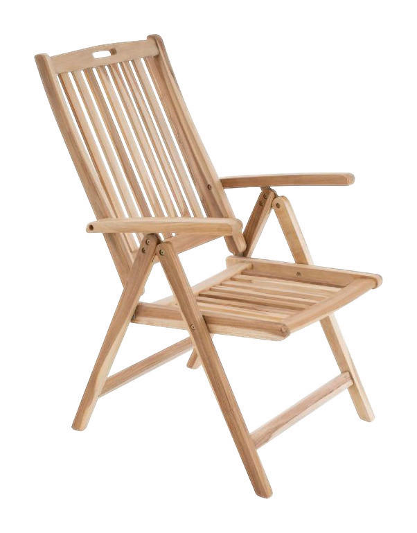VCM Gartenstuhl braun Teakholz B/H/T: ca. 56x110x75 cm Gartenstuhl - braun (56,00/110,00/75,00cm) - VCM