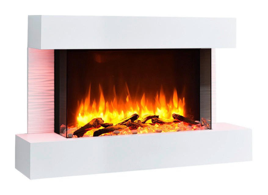 Balderia Wandkamin Elektrischer-Kamin Aidan weiß MDF B/H/T: ca. 100x63,2x24 cm Elekt.-Kamin Aidan EF279A-MT279C - weiß (100,00/63,20/24,00cm) - Balderia