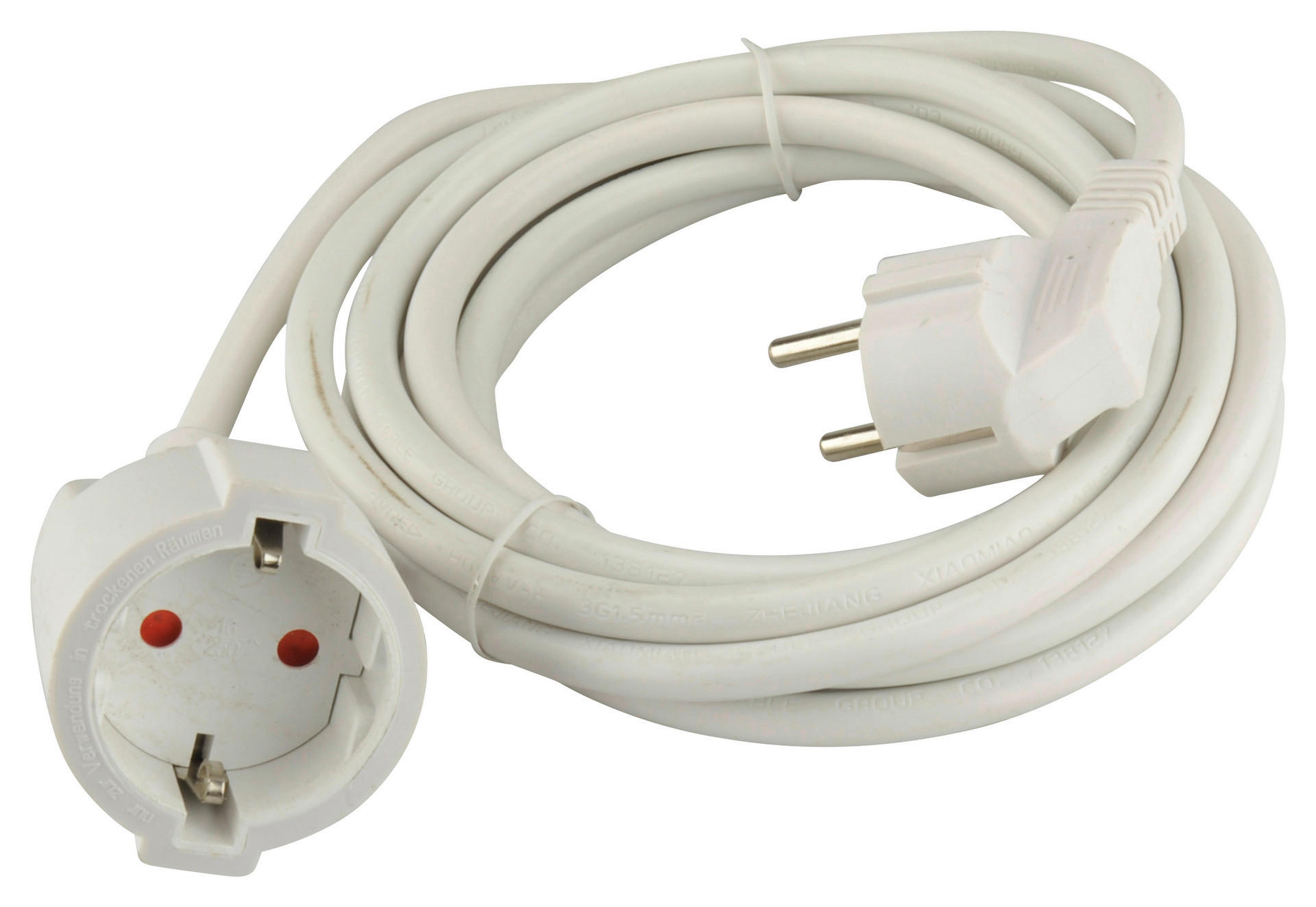 UniTec Verlängerungskabel weiß L: ca. 300 cm Schuko-Verlängerung 3m/w - weiß (300,00cm) - UniTec