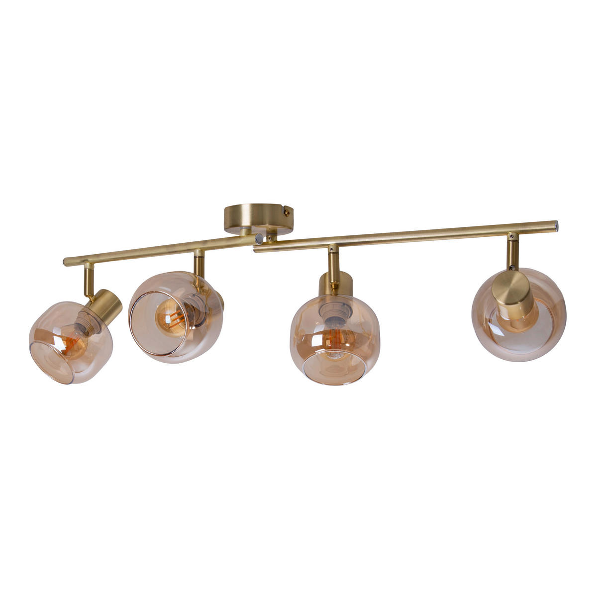 Näve Leuchten Spot gold Glas Metall B/H/T: ca. 80x20x10 cm E14 4 Brennstellen LIBBY - gold (80,00/20,00/10,00cm) - Näve Leuchten
