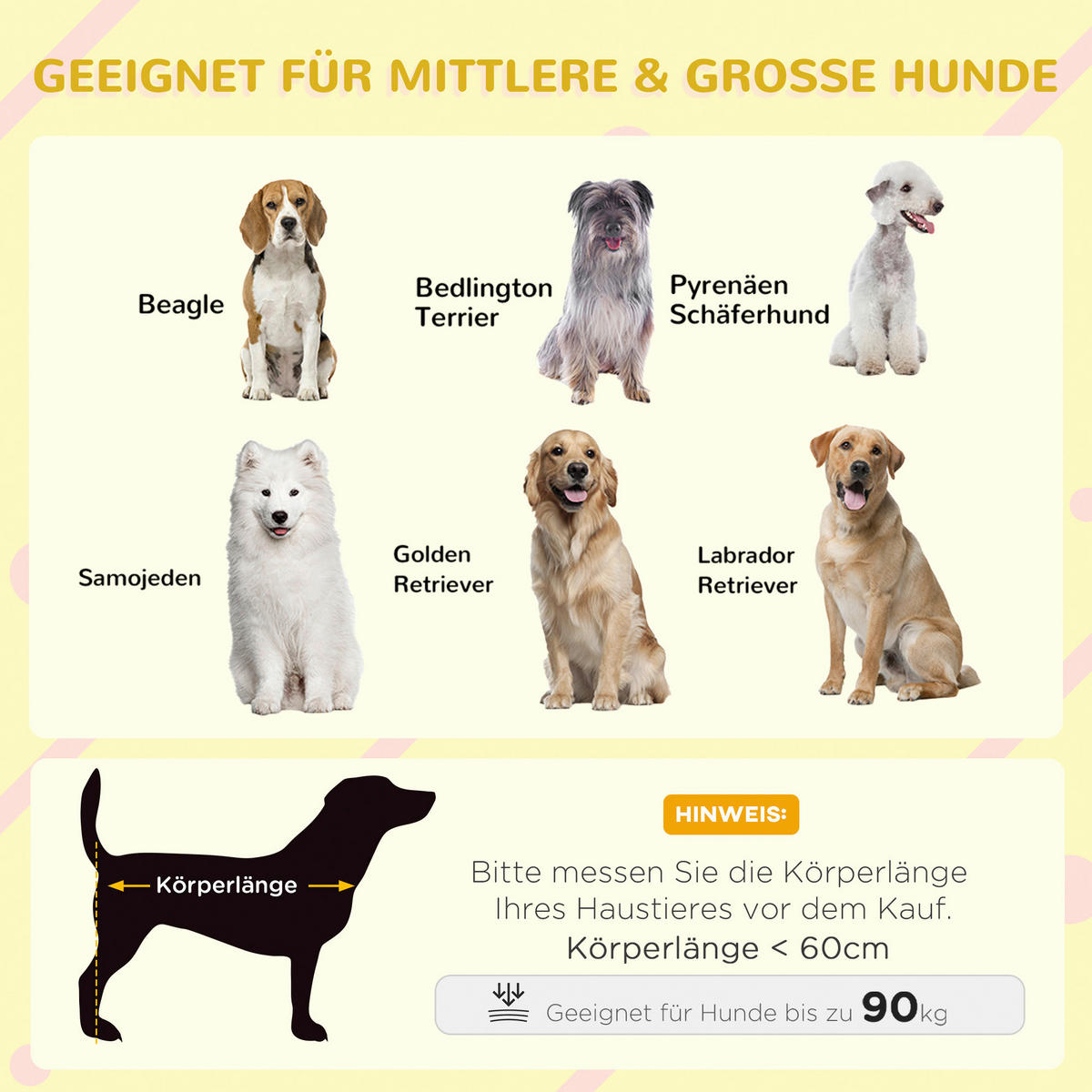 PawHut Hunde-Zubehör grau Polypropylen B/H/L: ca. 112x124x105 cm Hundehütte - grau (105,00/112,00/124,00cm) - PawHut