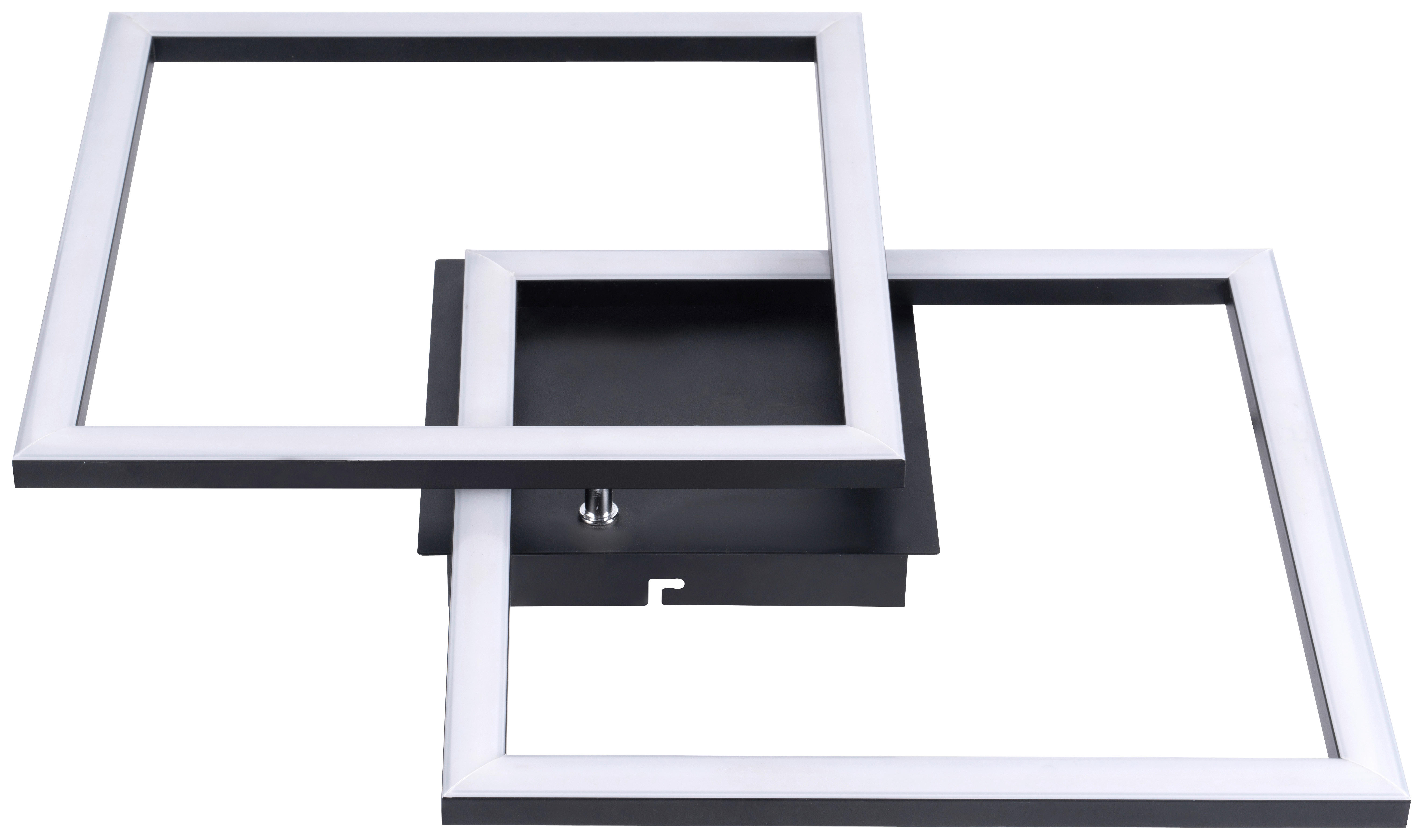 Pocoline LED-Deckenleuchte schwarz Kunststoff B/H/L: ca. 40x6,5x40 cm LED-Deckenleuchte_Lotte - schwarz (40,00/40,00/6,50cm) - POCOline