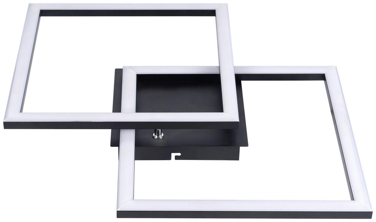 Pocoline LED-Deckenleuchte schwarz Kunststoff B/H/L: ca. 40x6,5x40 cm LED-Deckenleuchte_Lotte - schwarz (40,00/40,00/6,50cm) - POCOline