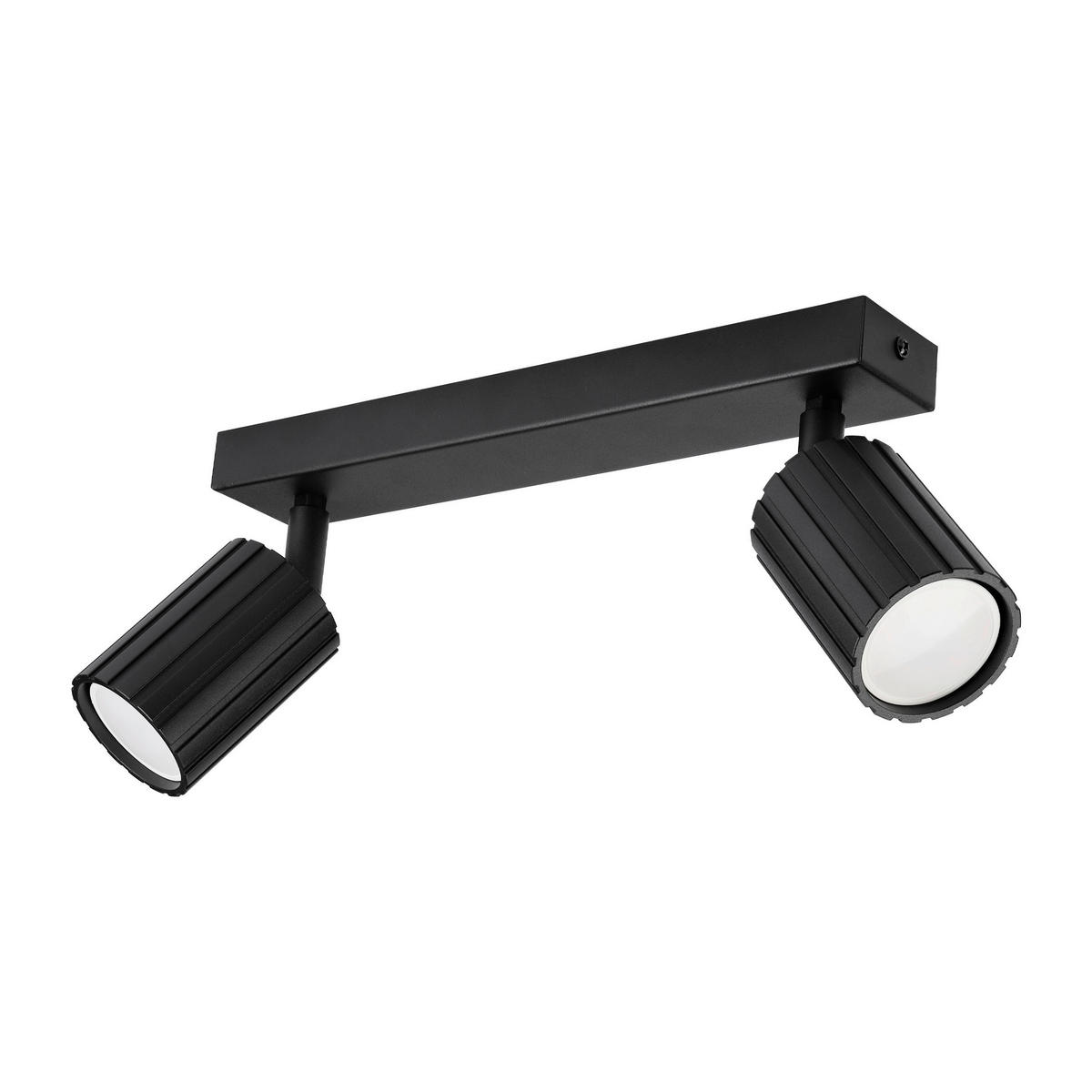 Lamkur Strahler schwarz Stahl B/H/L: ca. 6,5x16,5x30 cm 2 Brennstellen Prisma - schwarz (30,00/6,50/16,50cm) - Lamkur