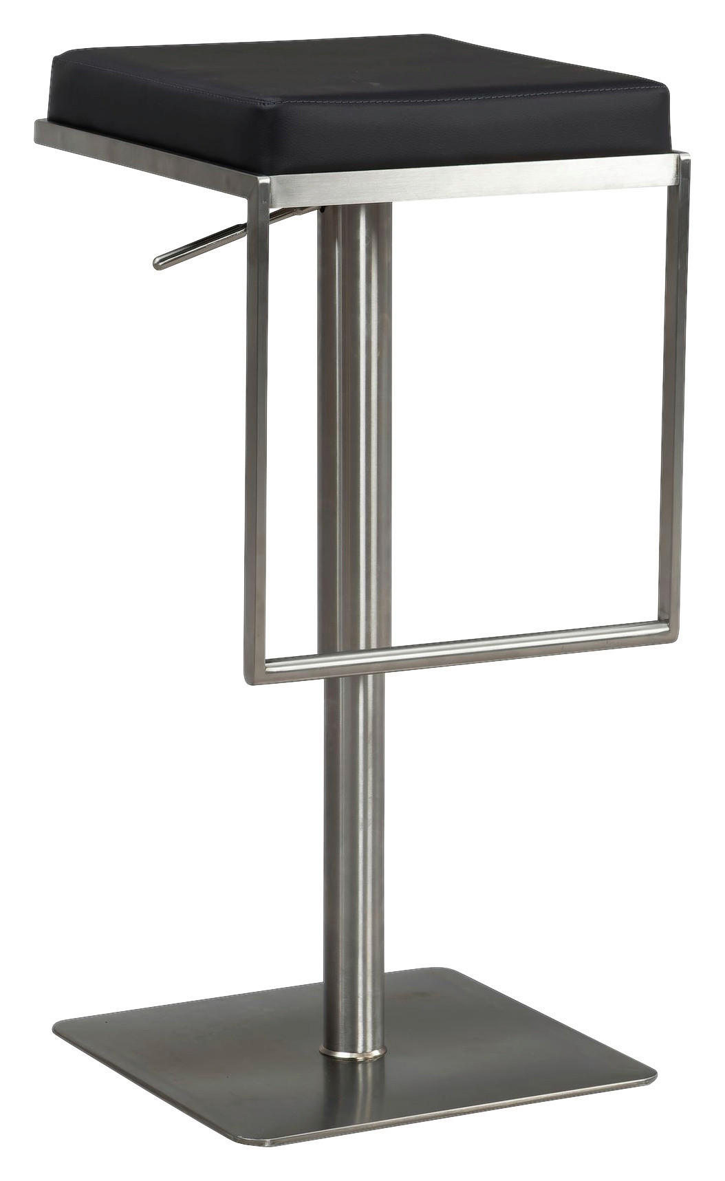 Barhocker schwarz Kunstleder B/H/T: ca. 38x91x39 cm Barhocker - schwarz (38,00/91,00/39,00cm) - Wohnling