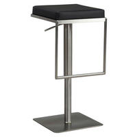 Barhocker schwarz Kunstleder B/H/T: ca. 38x91x39 cm Barhocker - schwarz (38,00/91,00/39,00cm) - Wohnling