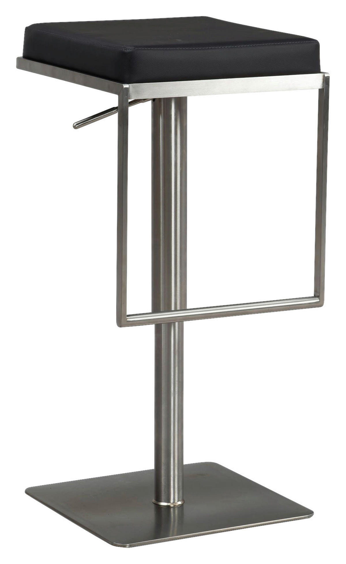 Barhocker schwarz Kunstleder B/H/T: ca. 38x91x39 cm Barhocker - schwarz (38,00/91,00/39,00cm) - Wohnling