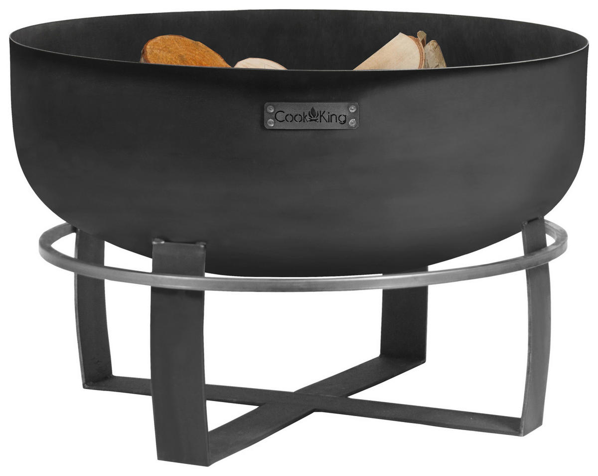 CookKing Feuerschale XXL Viking schwarz Stahl B/H/T: ca. 80x50x80 cm XXL Viking - schwarz (80,00/50,00/80,00cm) - CookKing