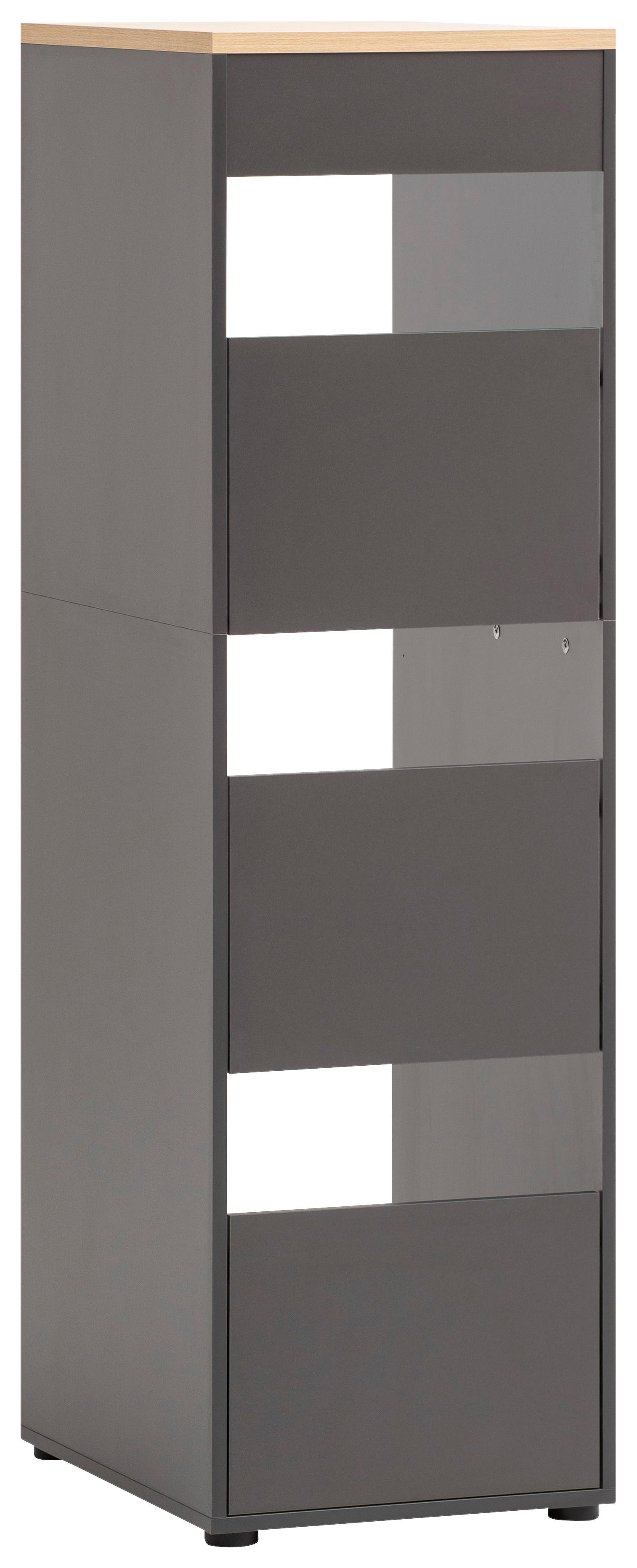Hochschrank Solea anthrazit Eiche hell Nachbildung B/H/T: ca. 45,1x154,7x60 cm Solea - Eiche/anthrazit (45,10/154,70/60,00cm) - Schildmeyer