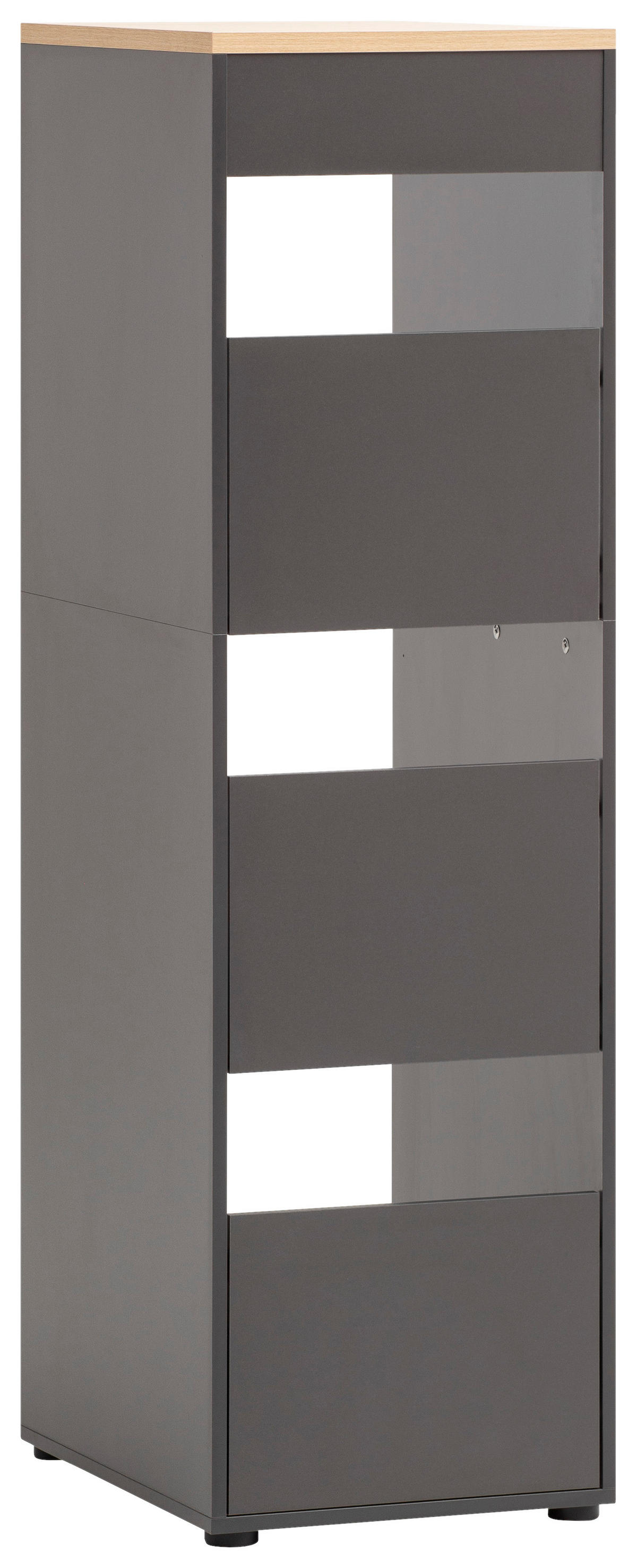 Hochschrank Solea anthrazit Eiche hell Nachbildung B/H/T: ca. 45,1x154,7x60 cm Solea - Eiche/anthrazit (45,10/154,70/60,00cm) - Schildmeyer