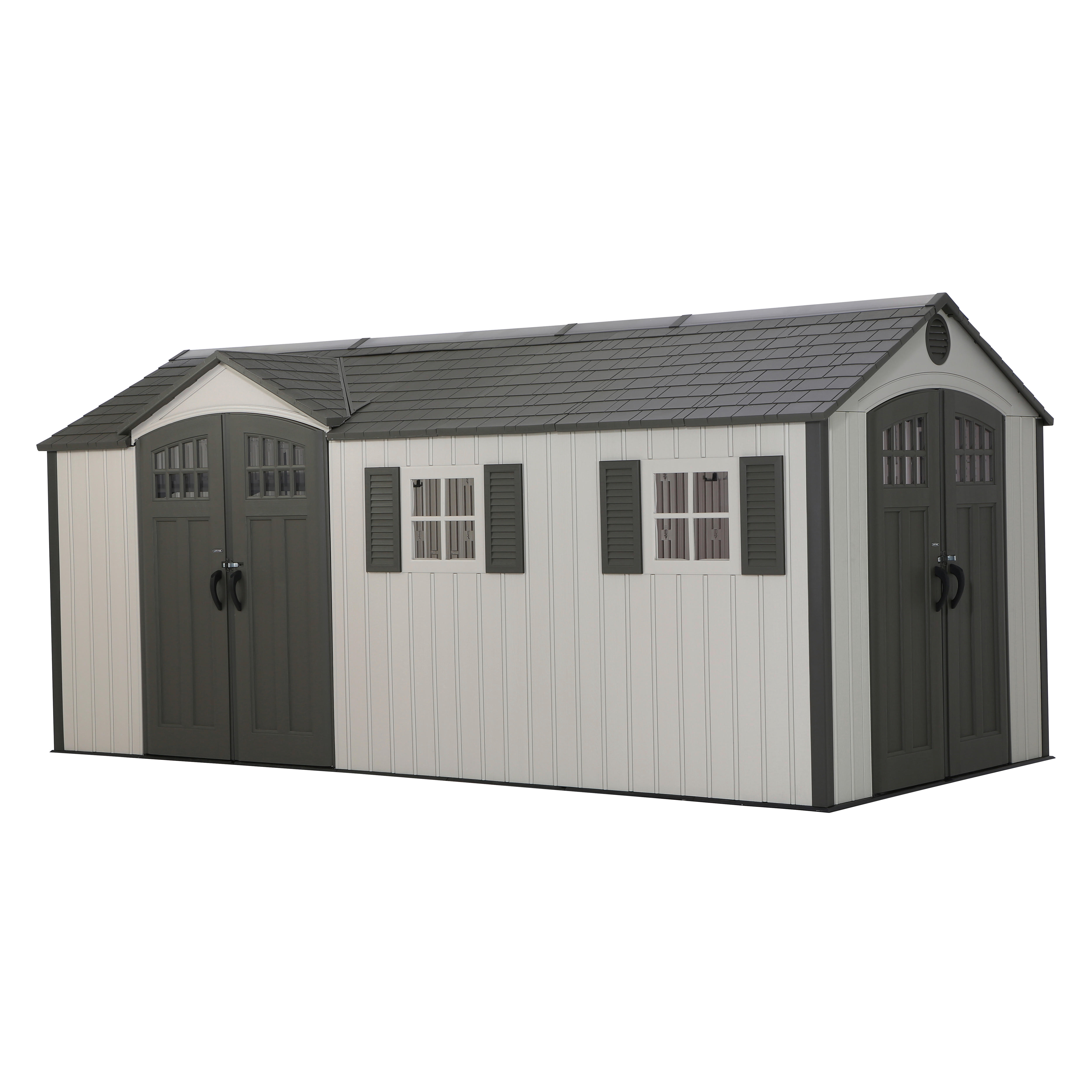 Lifetime Gerätehaus Chateau hellgrau B/H/L: ca. 533,4x238,8x243,8 cm Chateau - hellgrau (243,80/533,40/238,80cm) - Lifetime
