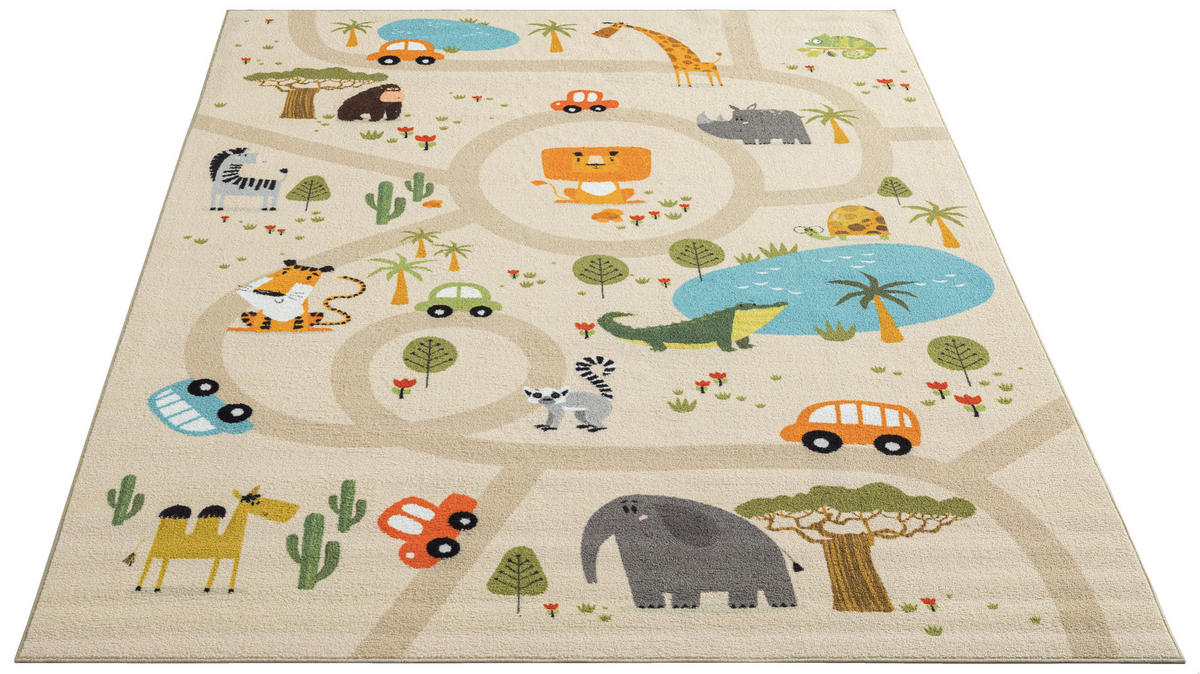 Merinos Teppich Happy Kids beige B/L: ca. 140x200 cm Happy Kids - beige (140,00/200,00cm) - Merinos