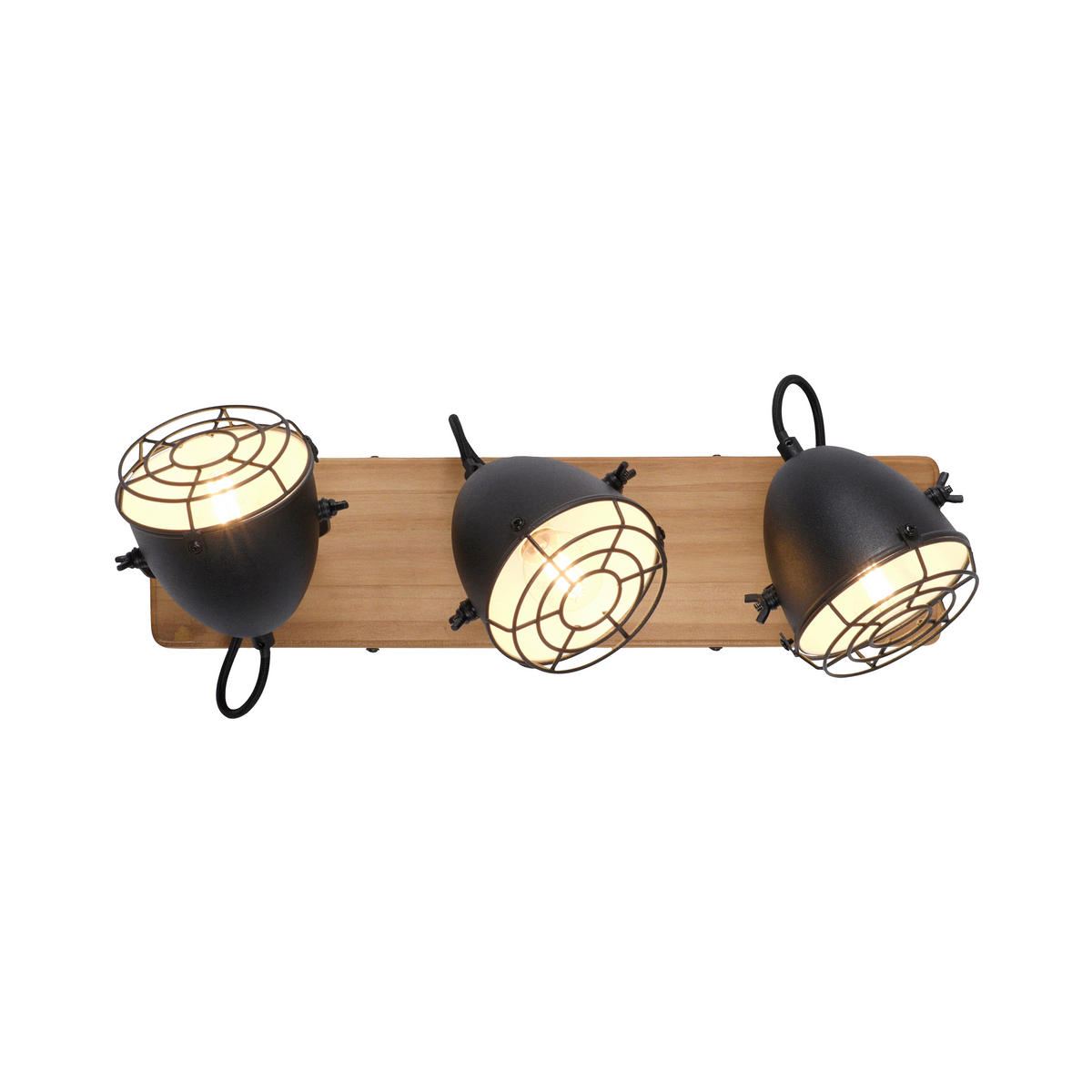 Just Light Spot-Balken BEETLE 15173-18 natur schwarz Holz Metall B/T: ca. 46x17 cm E14 3 Brennstellen BEETLE - natur/schwarz (46,00/17,00cm) - Just Light