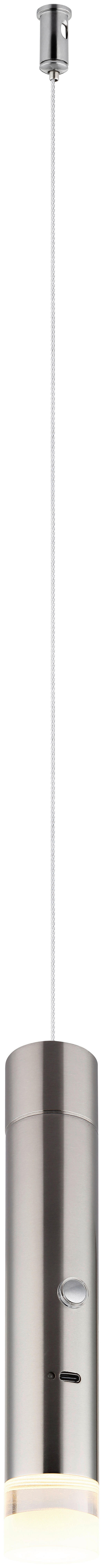 GLOBO LED-Hängeleuchte klar nickel matt Metall Acryl H/D: ca. 120x3,8 cm 1.0 Brennstellen PELO - klar/nickel matt (3,80/120,00cm) - GLOBO