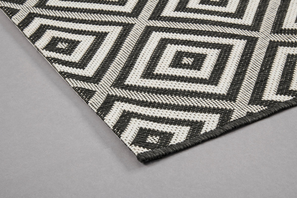 In-/Outdoor-Teppich Ambiente schwarz B/L: ca. 80x150 cm Ambiente - schwarz (80,00/150,00cm)