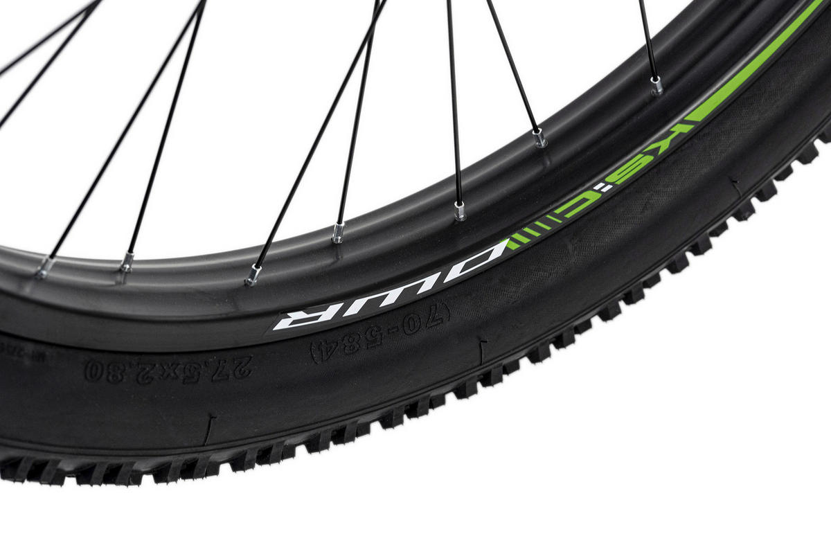 KS-Cycling Mountain-Bike Xceed 27,5" Xceed 27,5 Zoll Rahmenhöhe 50 cm 24 Gänge schwarz schwarz ca. 27,5 Zoll Xceed - schwarz/grün - KS-Cycling