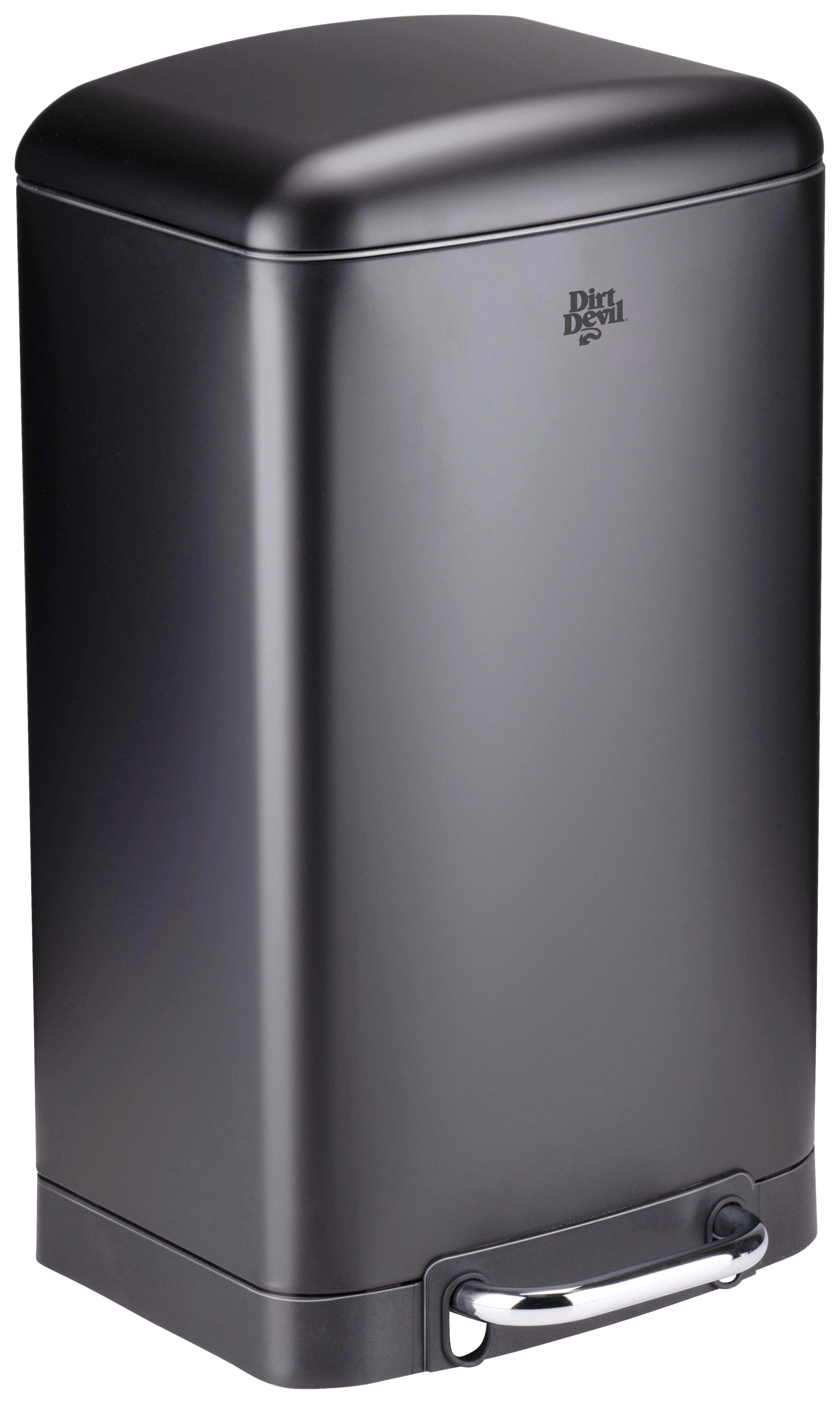 Dirt Devil Treteimer schwarz Edelstahl B/H/T: ca. 30x52,5x29 cm Treteimer 20l - schwarz (30,00/52,50/29,00cm) - Dirt Devil