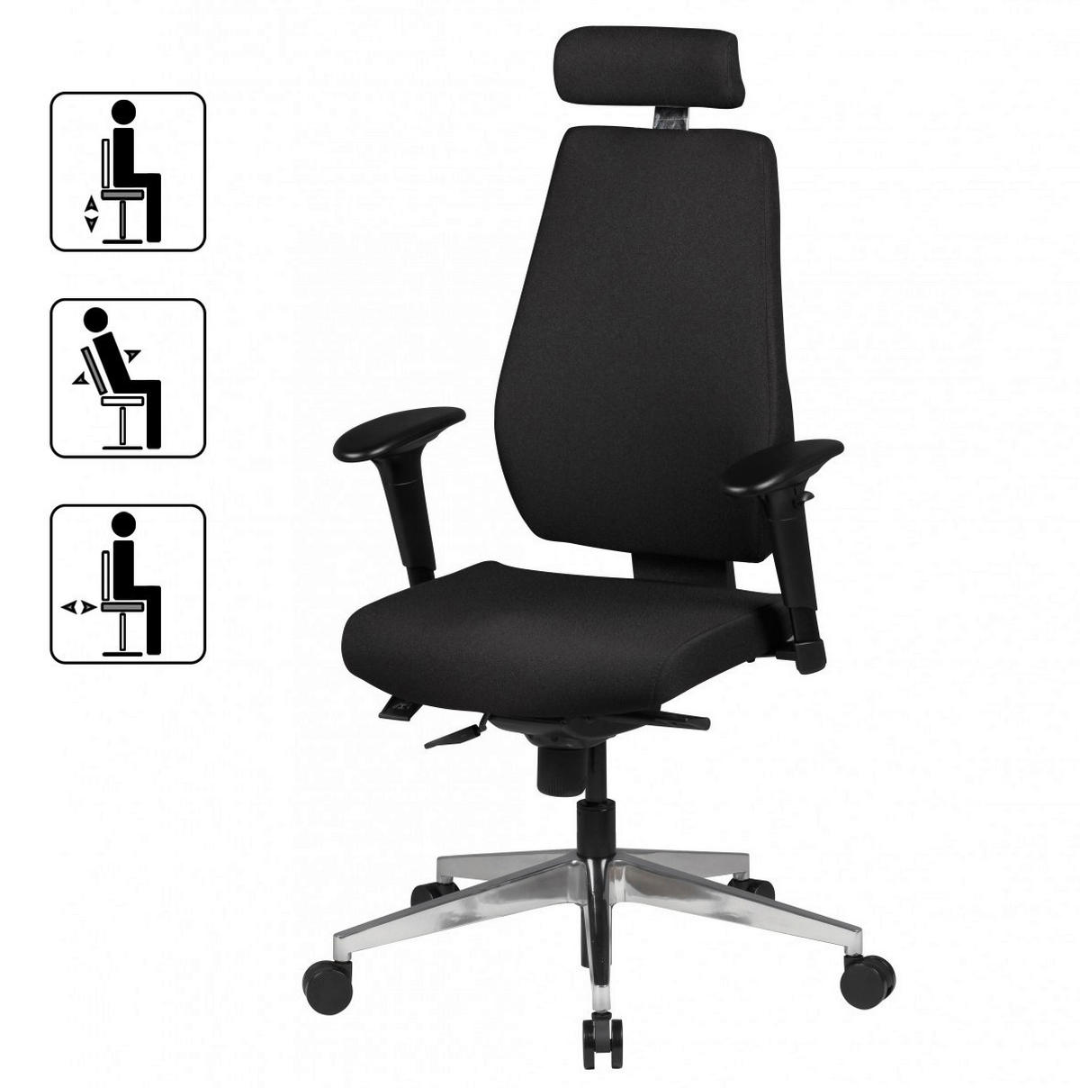 Drehstuhl schwarz Bürostuhl - schwarz (60,00/141,00/70,00cm) - Amstyle
