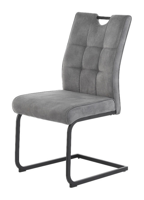 Schwingstuhl  dunkelgrau Microfaser B/H/T: ca. 50x97x62 cm Nino_Schwingstuhl - schwarz/dunkelgrau (50,00/97,00/62,00cm)