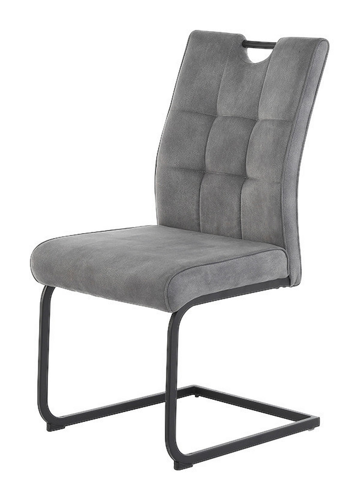 Schwingstuhl  dunkelgrau Microfaser B/H/T: ca. 50x97x62 cm Nino_Schwingstuhl - schwarz/dunkelgrau (50,00/97,00/62,00cm)