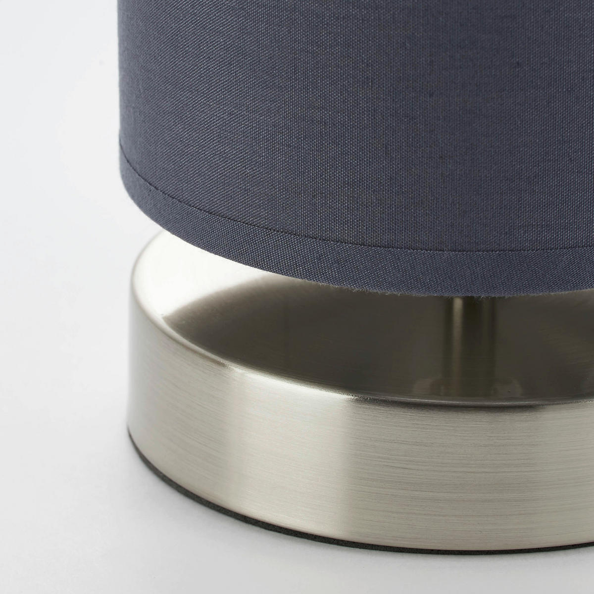 Brilliant Tischleuchte 13247/22 grau nickel matt Stoff Metall H/D: ca. 25,5x12 cm E14 1 Brennstellen Claire - nickel matt/grau (12,00/25,50cm) - Brilliant