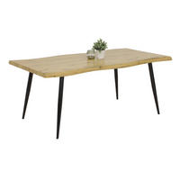 Esstisch GABI I T Eiche Wildeiche Nachbildung B/H/T: ca. 180x76x100 cm GABI I T - Eiche/schwarz (180,00/76,00/100,00cm) - Hela