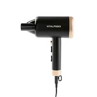 Haartrockner schwarz gold Kunststoff B/H/L: ca. 13,5x16x7,75 cm Haartrockner_5tlg. 15071 - gold/schwarz (7,75/13,50/16,00cm)