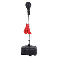 HOMCOM Punchingballset schwarz Stahl H/D: ca. 154x48 cm Punchingballset - rot/schwarz (48,00/154,00cm) - HOMCOM