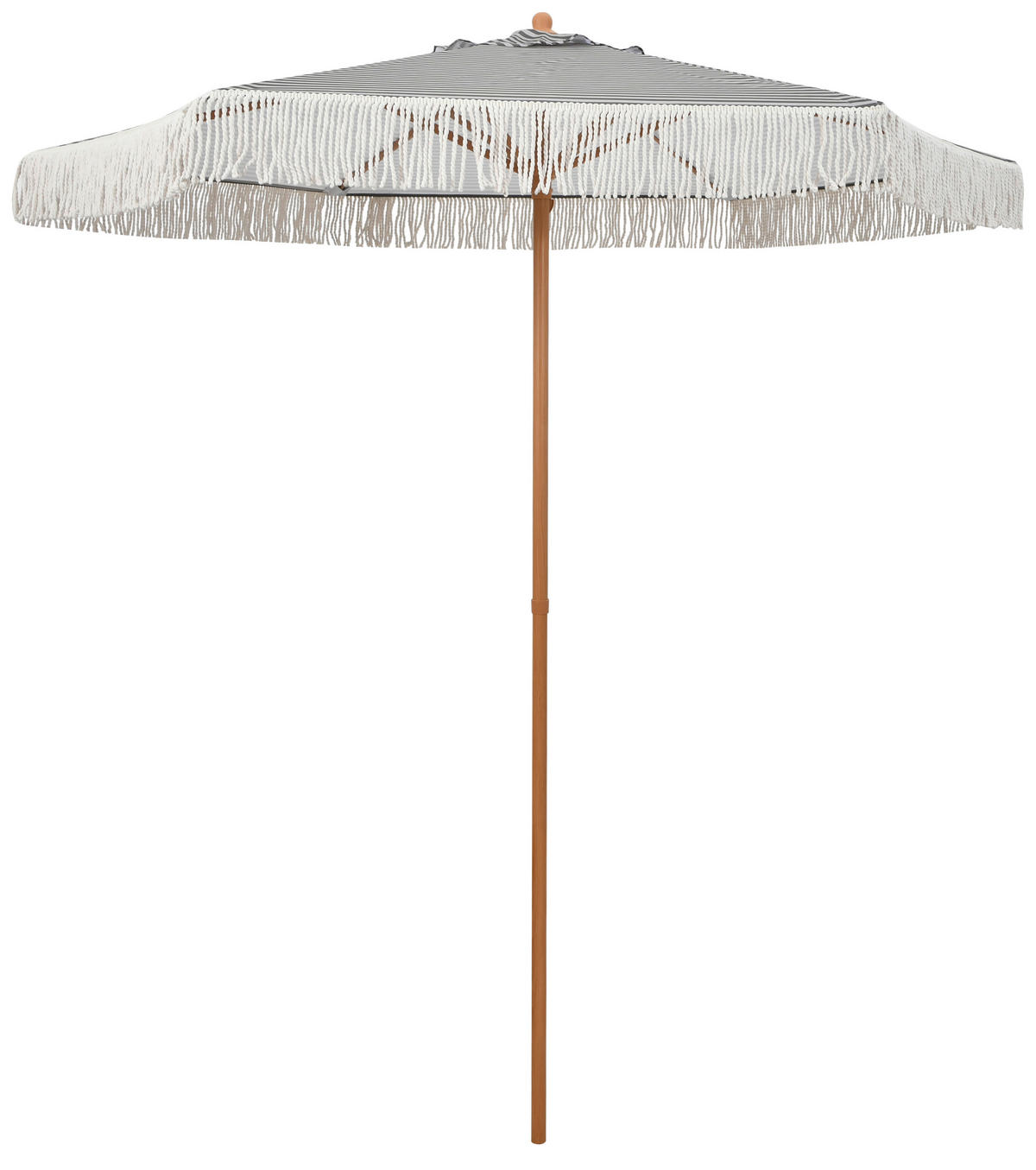 POCOline Sonnenschirm grau Stahl H/D: ca. 230x200 cm Sonnenschirm_mit_Qasten - weiß/grau (200,00/230,00cm) - POCOline