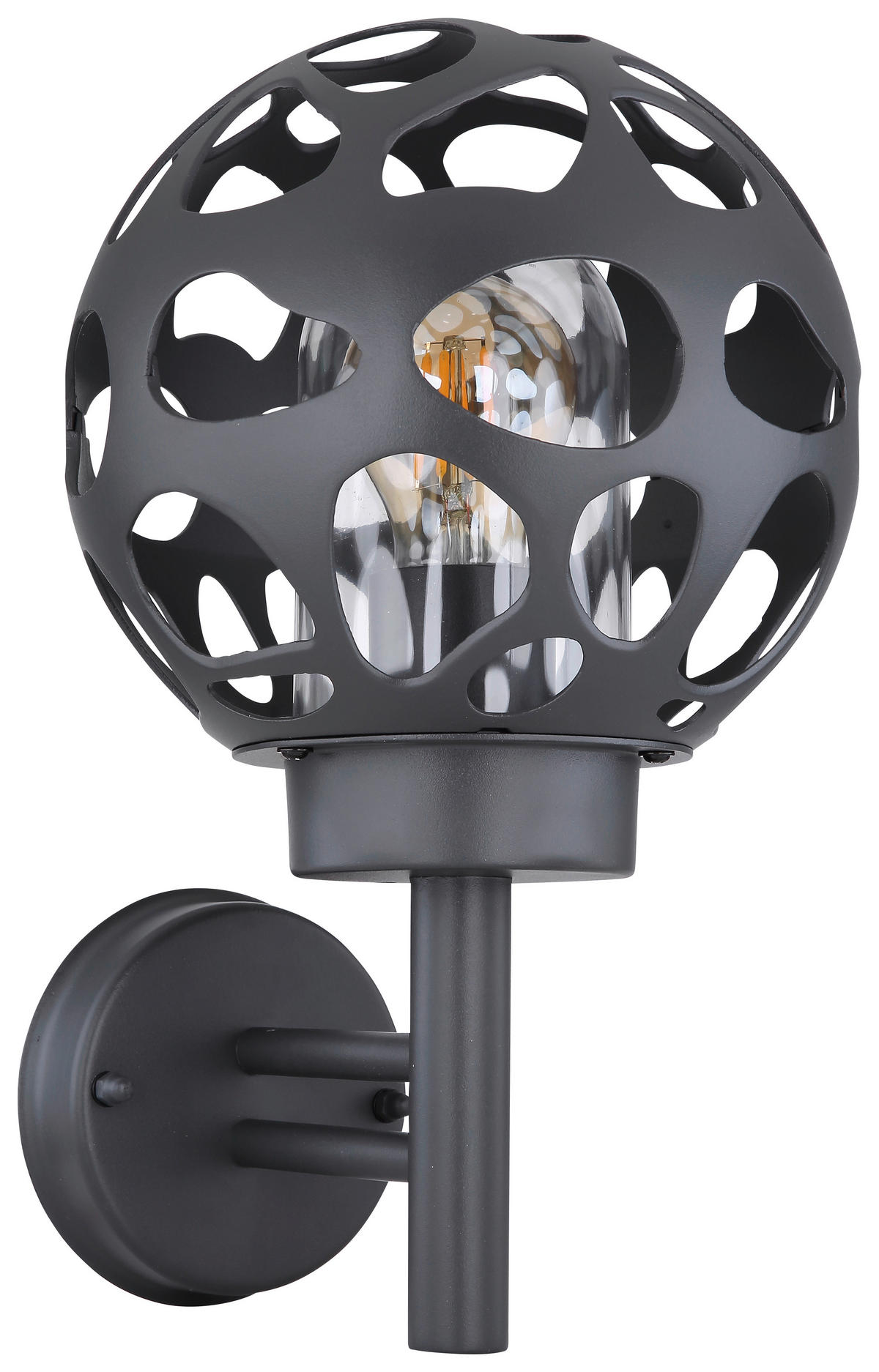 Außenleuchte HILARIO 31805 anthrazit klar anthrazit B/H: ca. 20x32,7 cm HILARIO - klar/anthrazit (20,00/32,70cm) - GLOBO