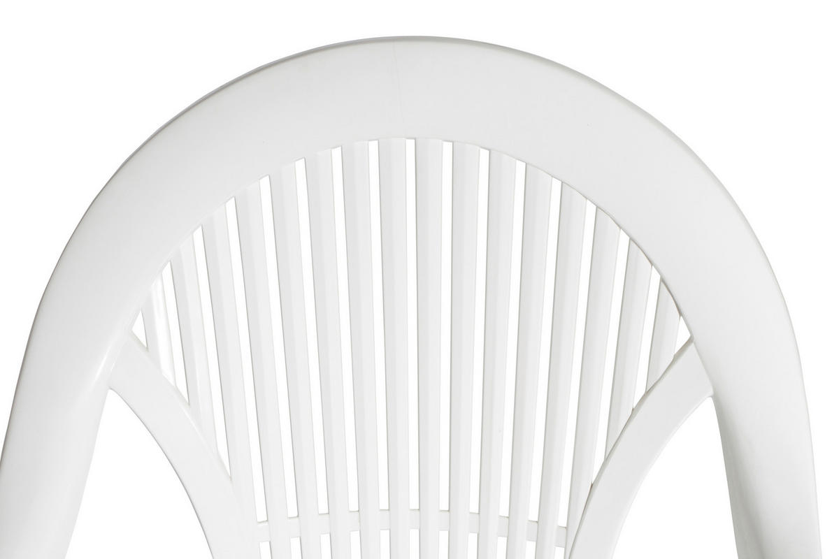 ProGarden Stapelsessel Vega weiß Kunststoff B/H/L: ca. 54x93x57 cm Vega - weiß (57,00/54,00/93,00cm) - ProGarden