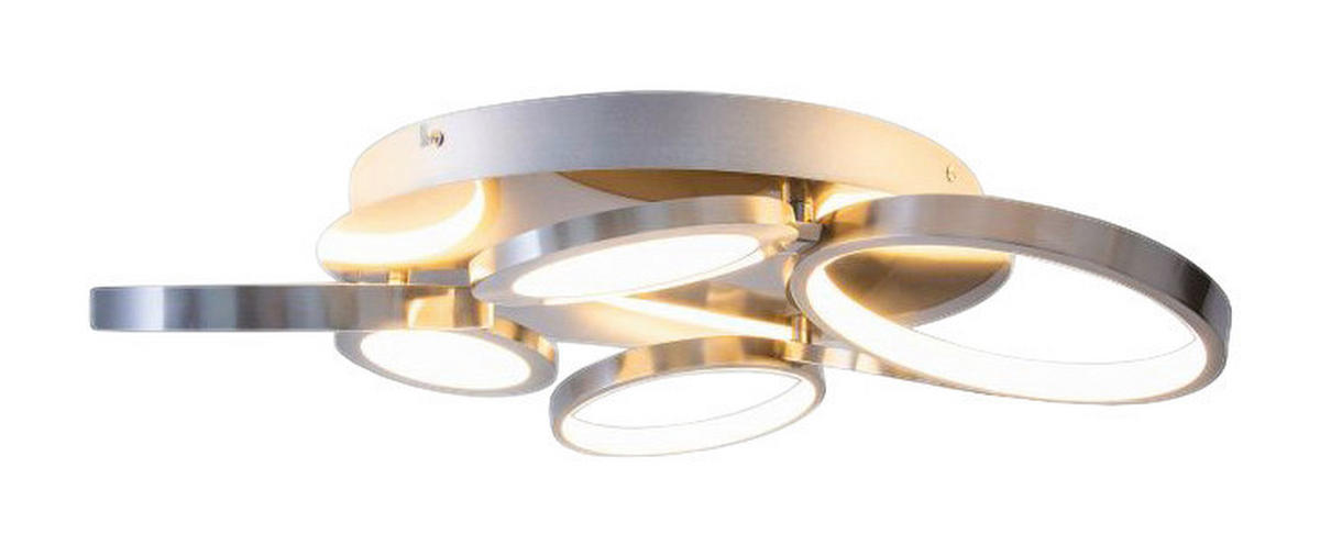 Näve Leuchten LED Deckenleuchte NV1363650 stahlfarbig Aluminium H/D: ca. 10x56 cm null 3 Brennstellen Stelari - stahlfarbig (56,00/10,00cm) - Näve Leuchten