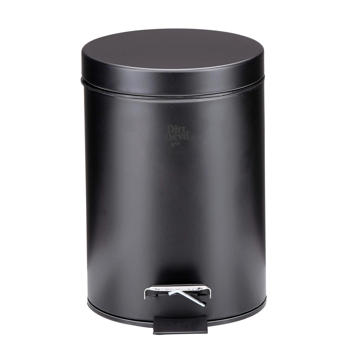 Treteimer schwarz Edelstahl H/D: ca. 26x17 cm ca. 3 l Treteimer 3l - schwarz (17,00/26,00cm) - Dirt Devil